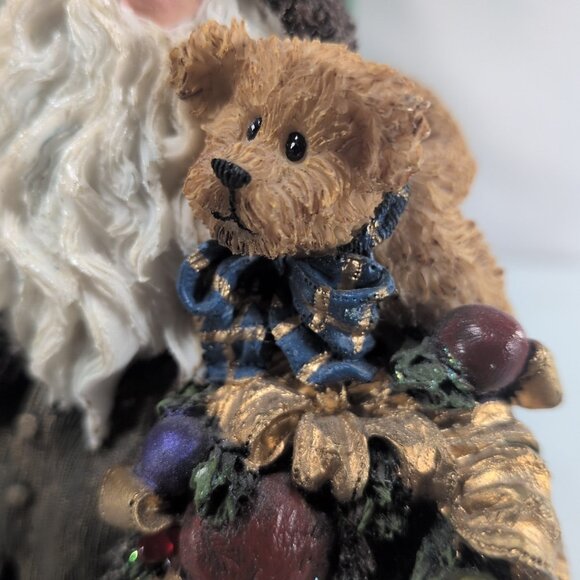 Boyd's Bears Father Christmas Figure 2004 733208 Figurine Santa Lights Handmade - Picture 16 of 16